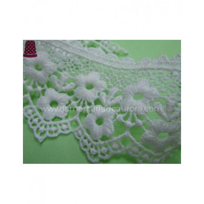 Encaje guipur (ancho 5 cms) Lisa - varios colores 2