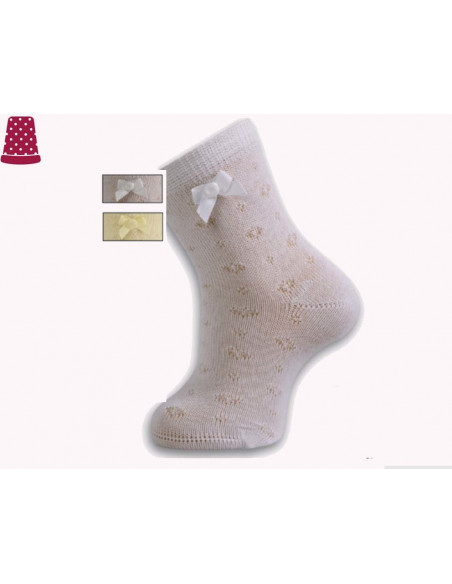 Calcetín ceremonia niña calado 1030 de Lepetit - varios colores