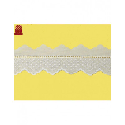 Puntilla de batista bordada (3,5 cms) topitos - varios...