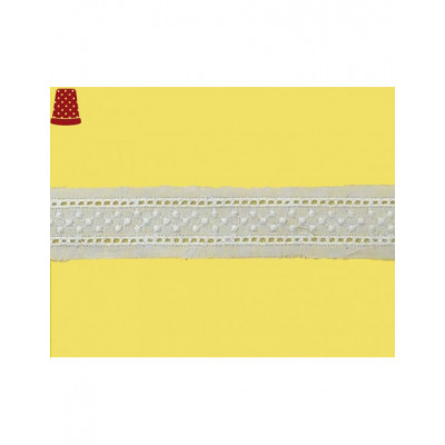 Entredos de batista bordada (3 cms) topitos - varios colores