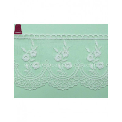 Encaje de tul bordado (ancho 10 cms) Noa 2