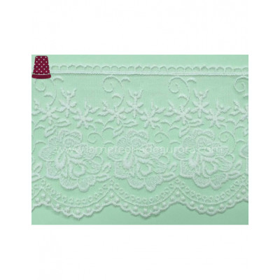 Encaje de tul bordado (ancho 11 cms) Rosas
