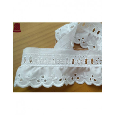 Bordado fruncido con pasacintas modelo Tiare (ancho 4,5... 2