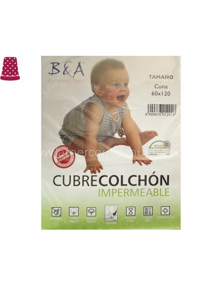 Protector impermeable para colchón de cuna