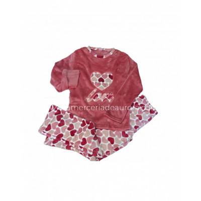 Pijama largo mujer invierno Love de Kinanit