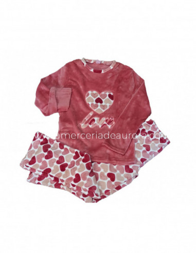 Pijama largo mujer invierno Love de Kinanit