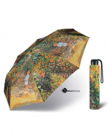 Paraguas plegable de mujer colección arte "El jardín de Bethehuil de Monet"