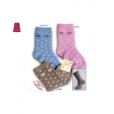 Calcetín infantil fantasía topos y corazones - varios...
