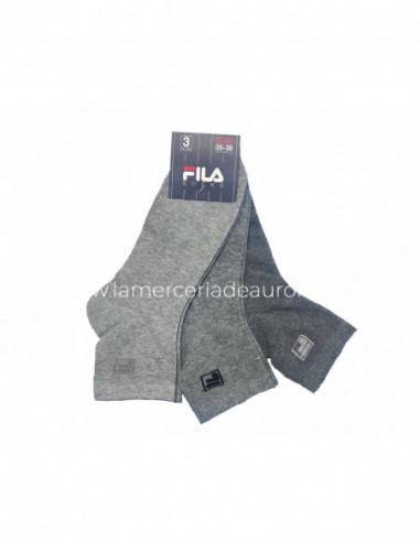 Calcetines deporte tobilleros Misty grey (pack 3 pares) F9303 de Fila