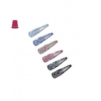 Rana para el pelo 6cm decorada Flores - varios colores