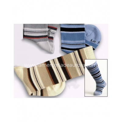 Calcetín alto infantil fantasía rayas 344 de Lepetit -...