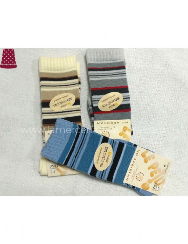 Calcetín alto infantil fantasía rayas 344 de...