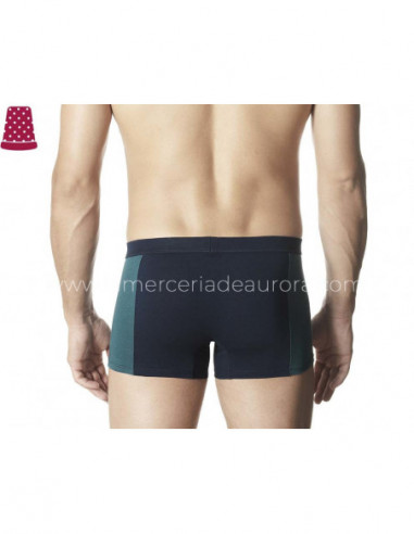 Bóxer Jimmy algodón azul y verde de Pompea