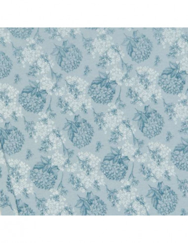 Pijama largo de mujer verde mar fantasía flores...