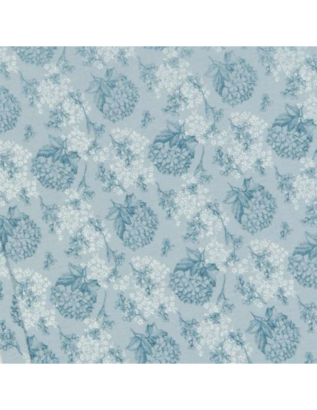 Pijama largo de mujer verde mar fantasía flores (tallas extra)