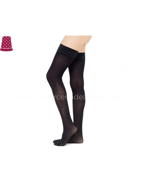 Media autosostenida opaca de microfibra 50 DEN de Pompea - varios colores