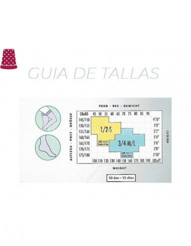 Media autosostenida opaca de microfibra 50 DEN...