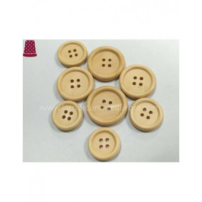 Botones de madera cuatro agujeros