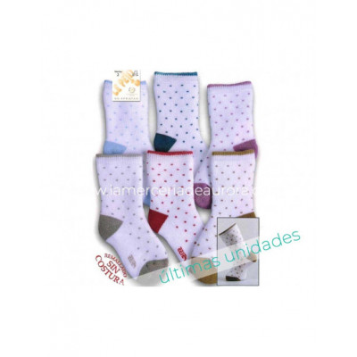 Calcetín infantil rizo fantasía topitos de Lepetit -...