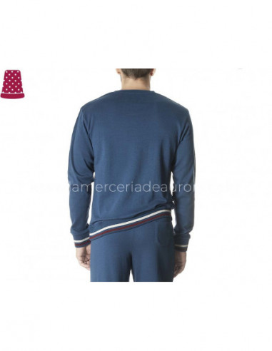 Pijama largo algodón para hombre Nevado de Pompea