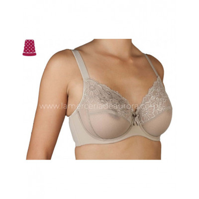 Sujetador Jimena copa C con aros sin relleno de Selene - MARFIL 2
