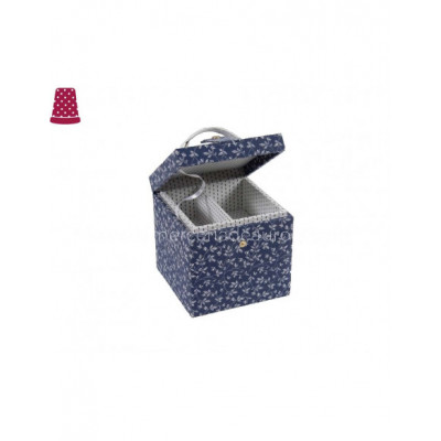 Costurero cuadrado pequeño DMC - Fleurs Bleues