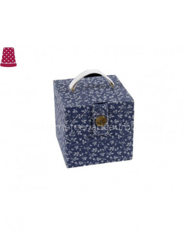 Costurero cuadrado pequeño DMC - Fleurs Bleues