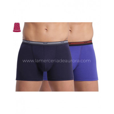 Bóxers azules de algodón elástico Daily Colors de Dim (2...
