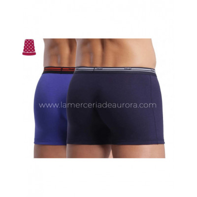 Bóxers azules de algodón elástico Daily Colors de Dim (2... 2