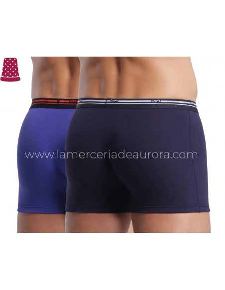 Bóxers azules de algodón elástico Daily Colors de Dim (2 uds)