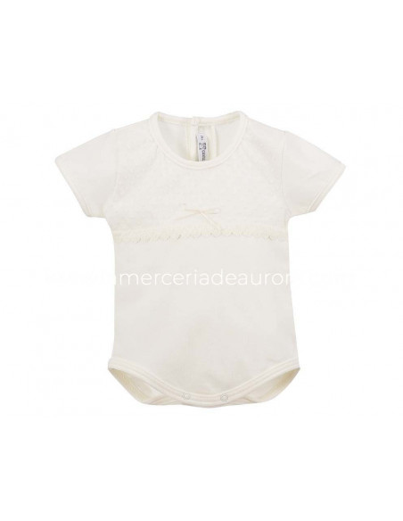 Body bebé Ceremonia Dione manga corta de Calamaro