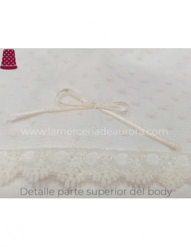 Body bebé Ceremonia Dione manga corta de Calamaro