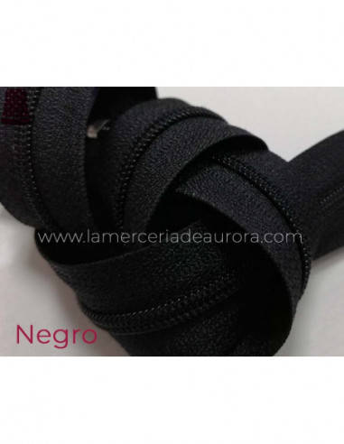 Cremallera de nylon (malla 3) - varios colores