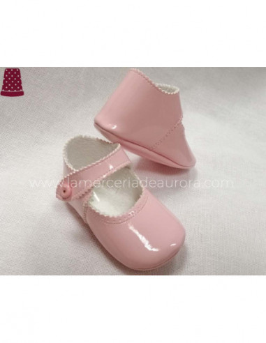 Zapatito de charol para bebé niña sin suela - varios colores