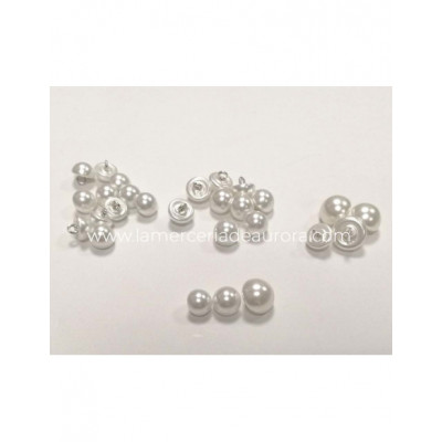 Botón media perla nacarada