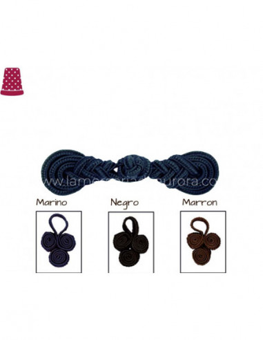 Alamar de pasamanería 7 cms - varios colores