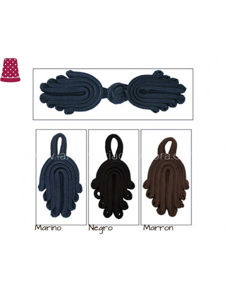 Alamar de pasamanería 13 cms - varios colores