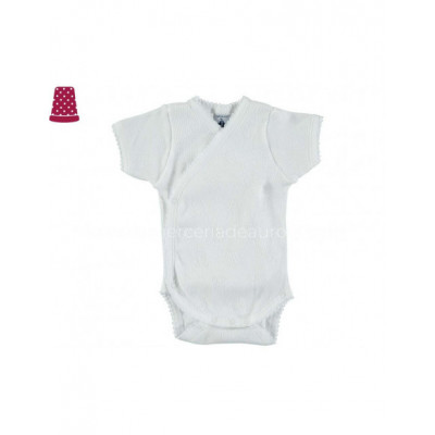 Body bebé cruzado calado Ositos manga corta de Babidu