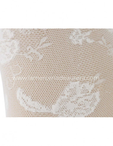 Calcetín niña poliamida fantasía Floral de Carlomagno - DETALLE