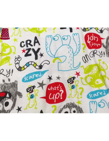 Pelele bebé niño Crazy entretiempo de Yatsi