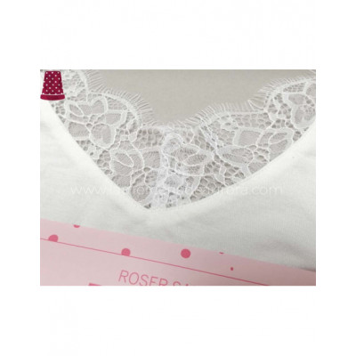 Pijama corto mujer estampado floral con blonda de Promise 2