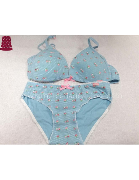 Conjunto juvenil con relleno algodón estampado flores de Kehat