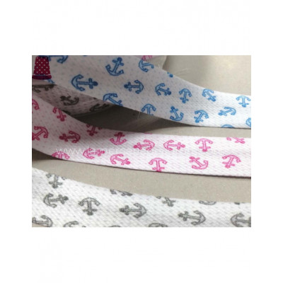 Bies fantasía 18mm piqué Anclas- varios colores