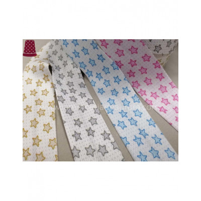 Bies fantasía 30mm piqué Estrellas - varios colores 2