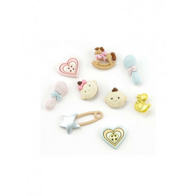 Botones decorativos Oh baby! (9 piezas) de Dress it up