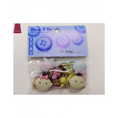Botones decorativos Oh baby! (9 piezas) de Dress it up 2
