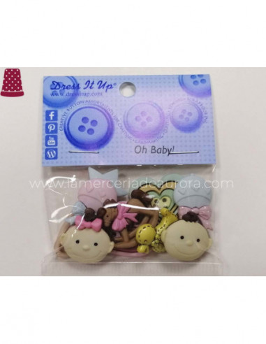 Botones decorativos Oh baby! (9 piezas) de...