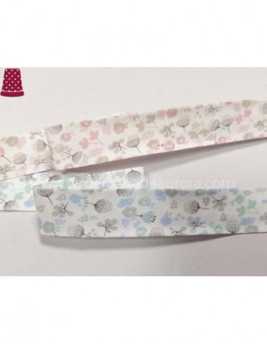 Bies fantasía algodón Jardín ( ancho 20mm) -...