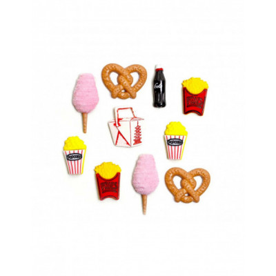 Botones decorativos Snack Attack (10 piezas) de Dress it up