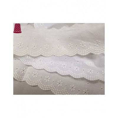 Puntilla de batista bordada (ancho 7 cms) Elisa - varios...